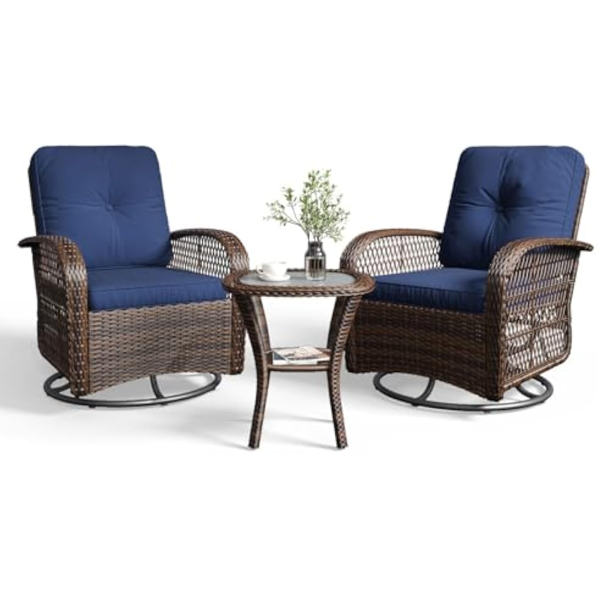 Outdoor Furniture Plus - Set Bistro Modern 3-Potong untuk Ruang