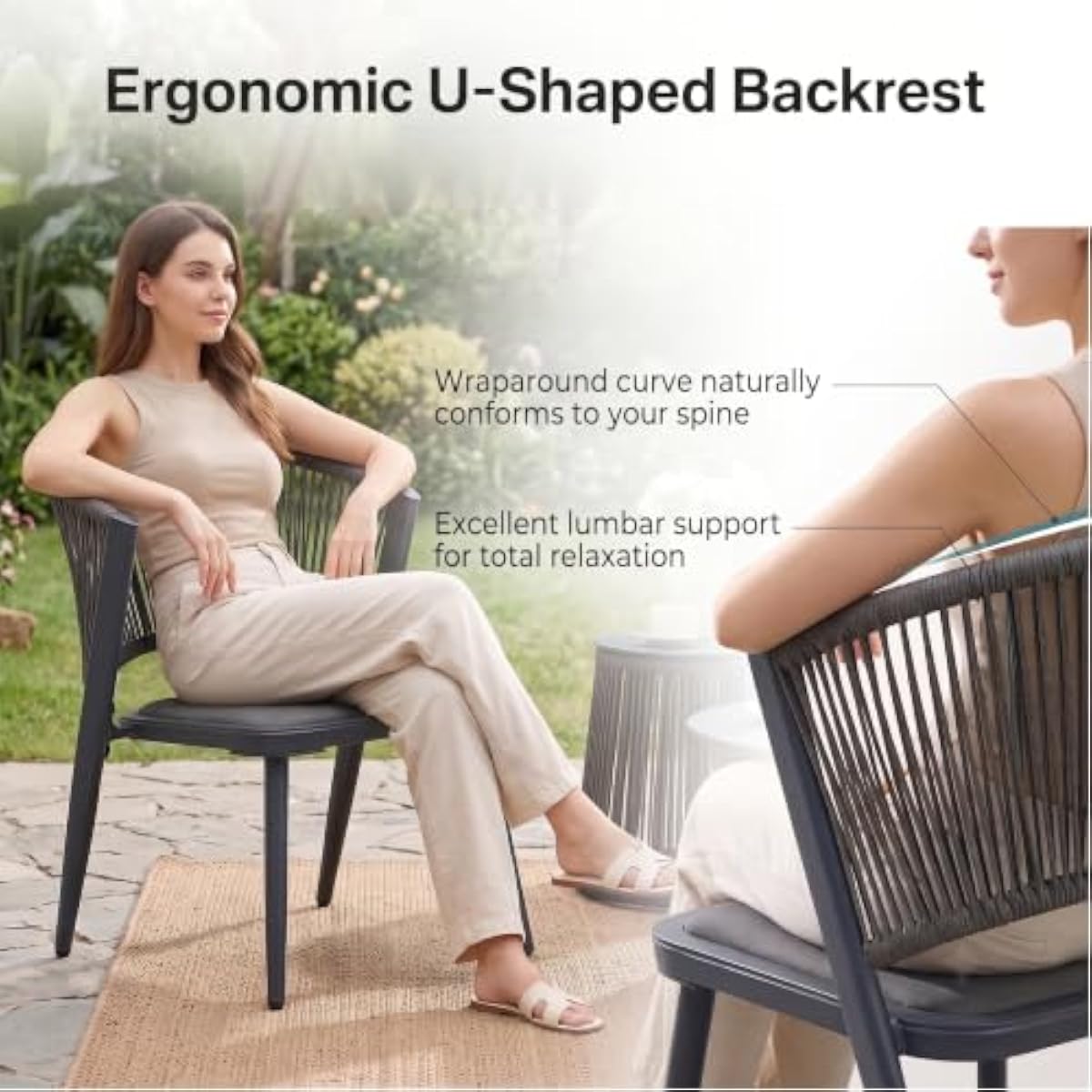 Set Meja Makan Teras Modern Be - Outdoor Furniture Plus ulasan dan harga