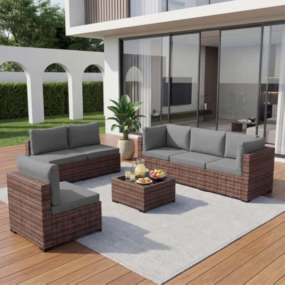 Set perabot teras rotan tahan  - Outdoor Furniture Plus ulasan dan harga