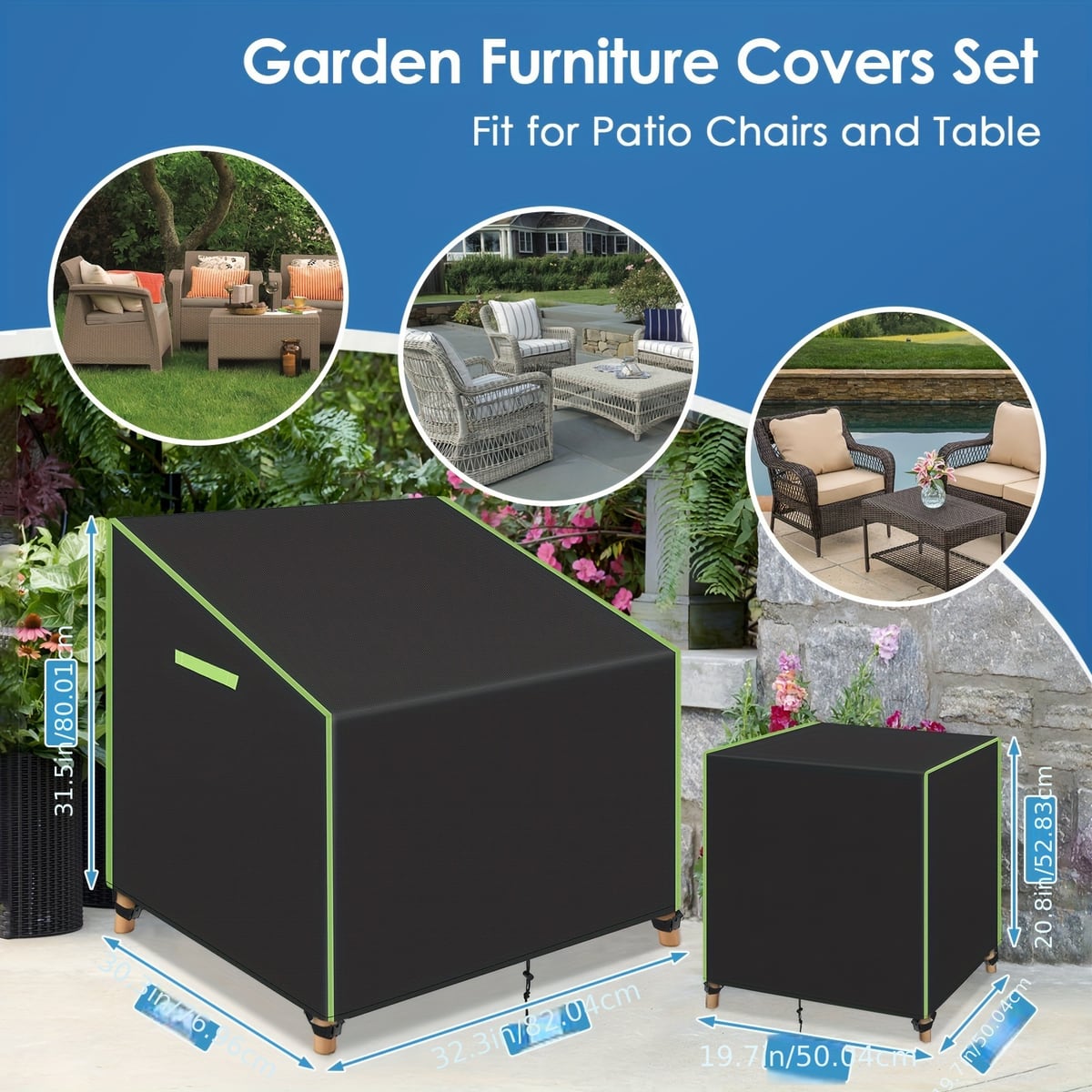 3 Set Sarung Kursi Teras Luar  - Outdoor Furniture Covers ulasan dan harga