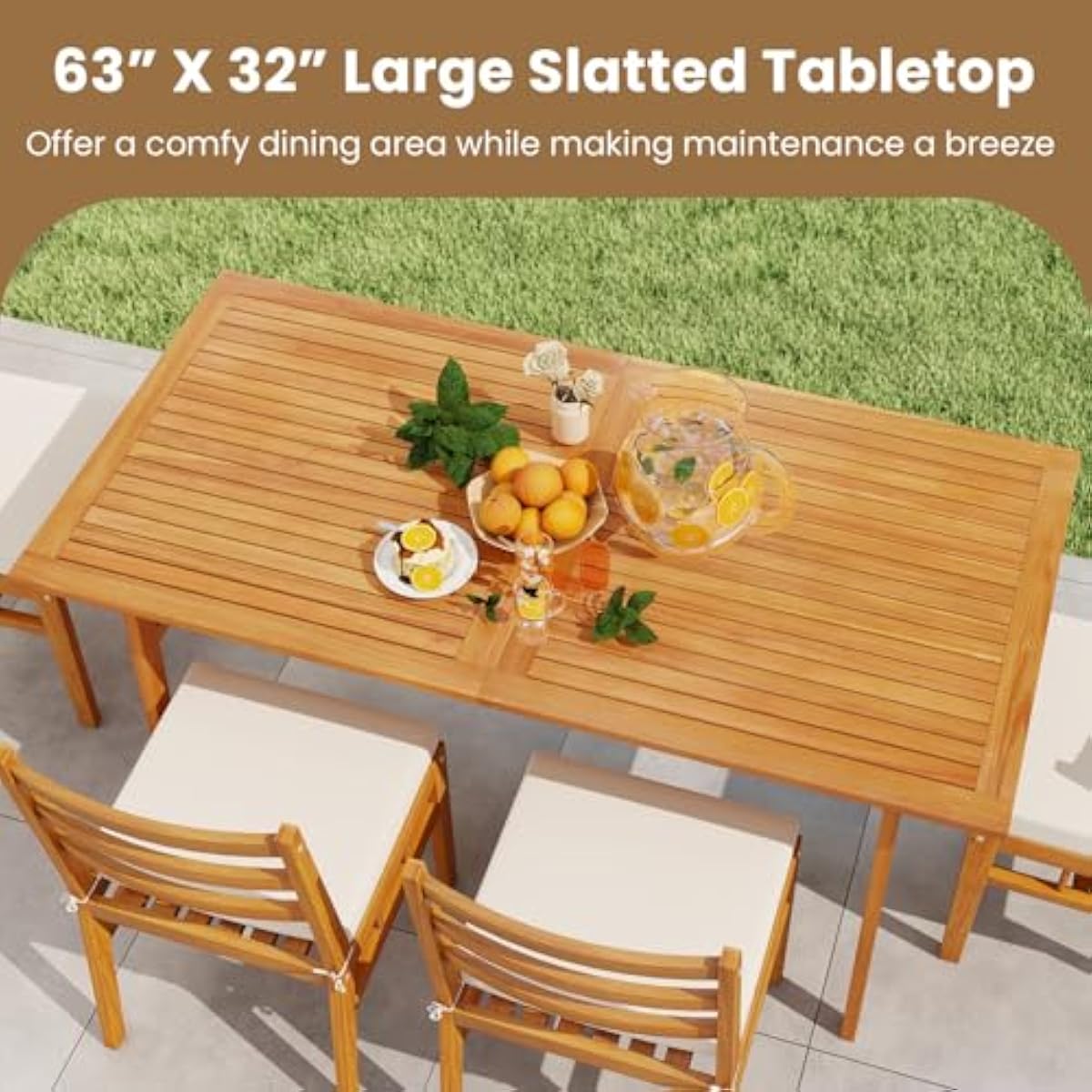 Set meja makan luar ruangan be - Outdoor Furniture Plus ulasan dan harga