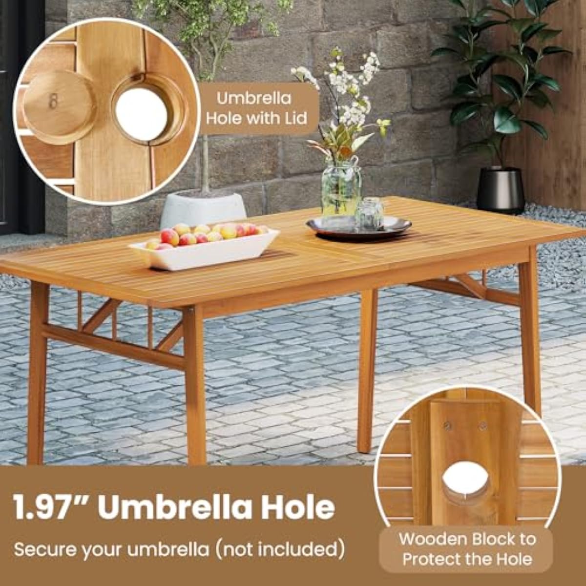 Set meja makan luar ruangan be - Outdoor Furniture Plus ulasan dan harga