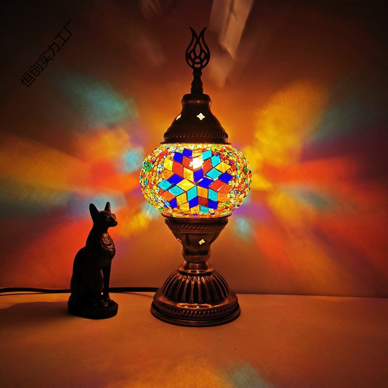 Lampu meja mosaik Turki terbar - Outdoor Furniture Vintage ulasan dan harga