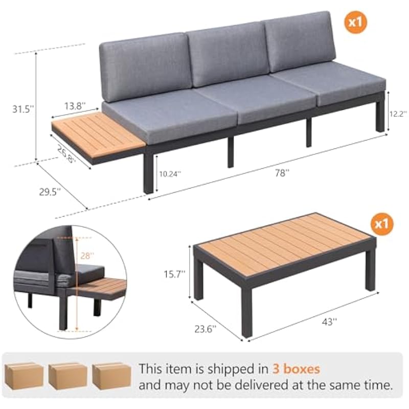 Sofa Modular untuk 3 Orang yan - Outdoor Furniture Plus ulasan dan harga