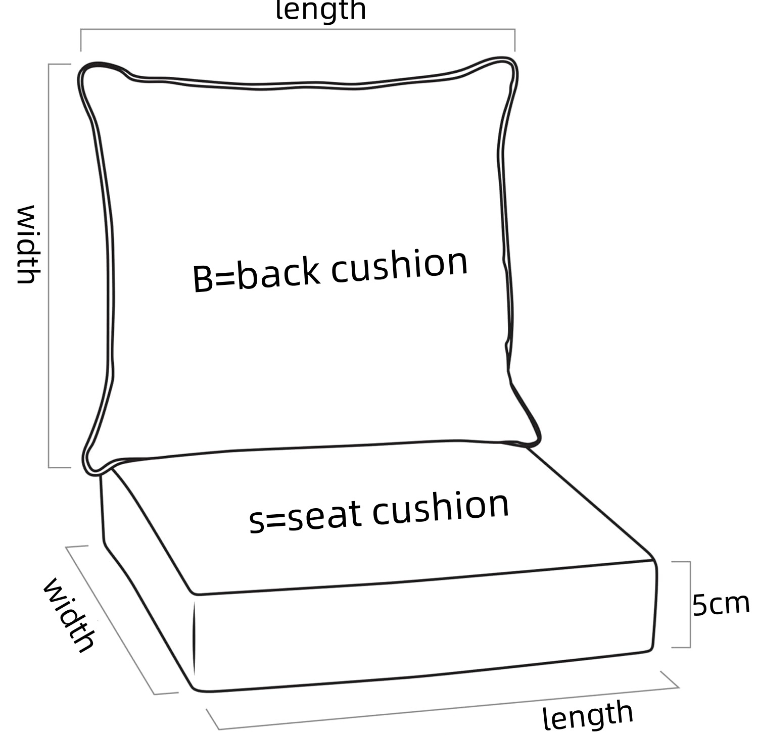 Set Bantal Duduk/Punggung Line - Outdoor Furniture Upholstery ulasan dan harga