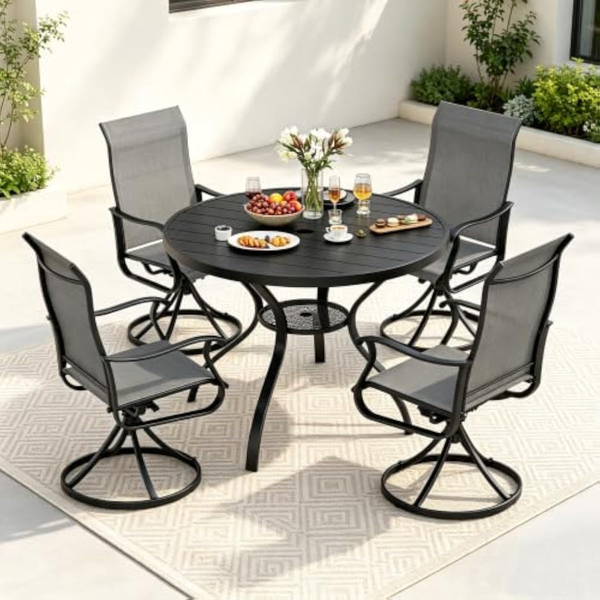Set Meja Makan Luar Ruangan Mo - Outdoor Furniture Plus ulasan dan harga